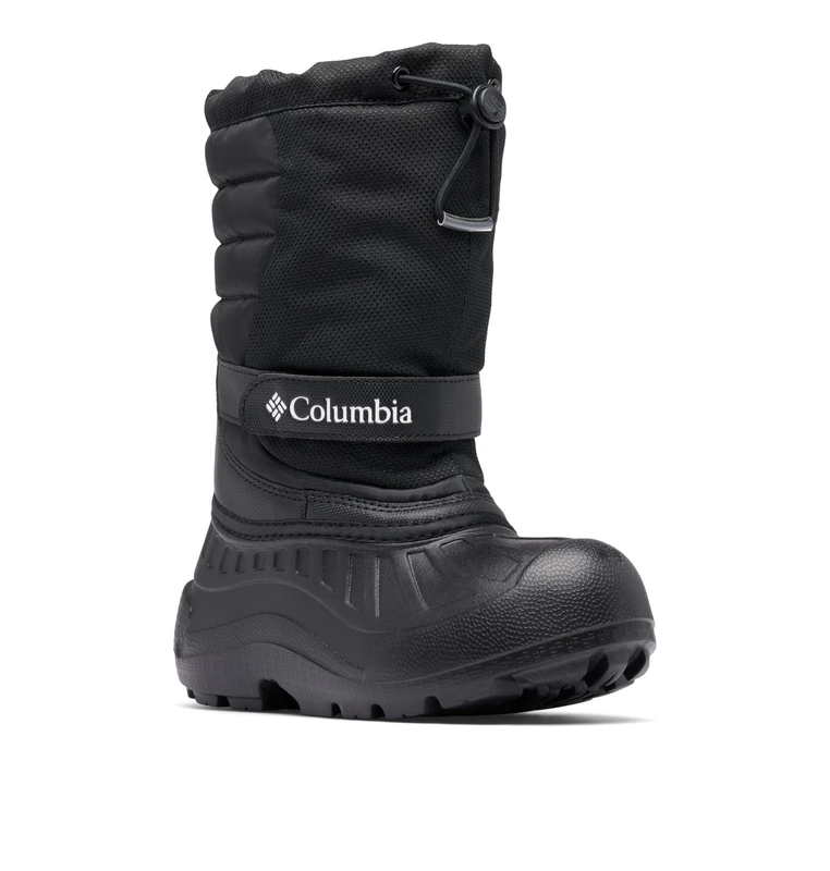 Columbia Youth Little Powderbug Snowlite, Snow Boots, Black/White, 9 Regular