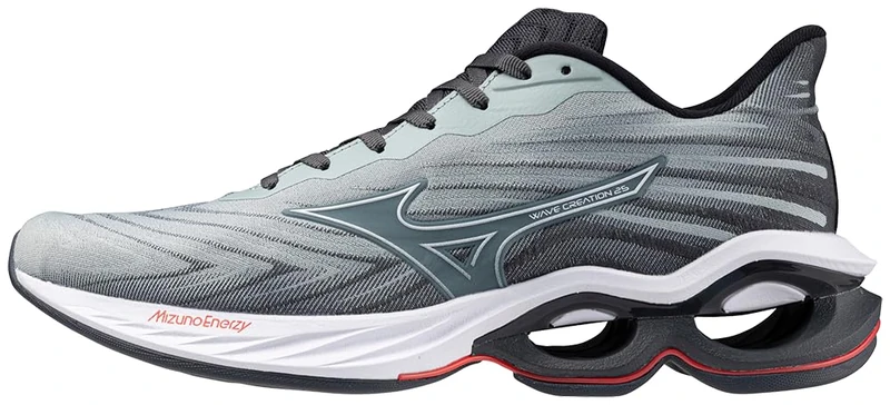 Mizuno Mens Wave Creation 25 Running Shoe, Grey Mist/White, 8 UK