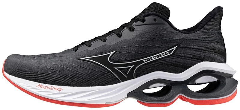 Mizuno Mens Wave Creation 25 Running Shoe, Ebony/White, 13 UK