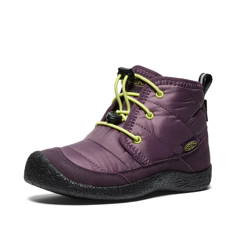 KEEN Unisex-Child Howser 2 Quilted Mid Height Waterproof Comfy Durable Chukka Boots, Plum Perfect/Daiquiri Green, 12
