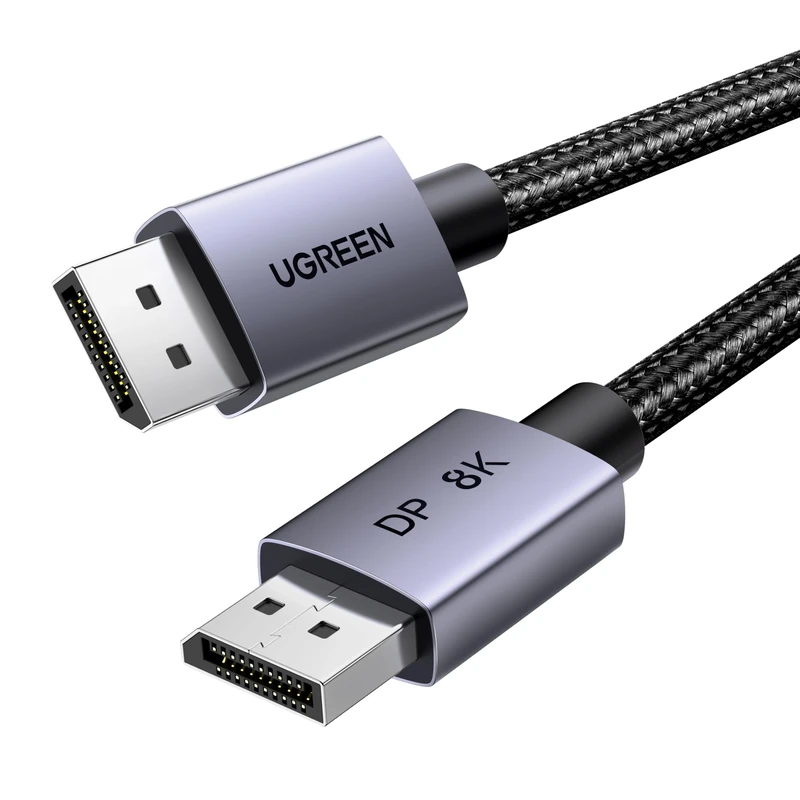 UGREEN DisplayPort Cable 8K@60Hz 3.3FT [VESA Certified] Braided DP 1.4 Display Lead Support 4K@240Hz, 2K@240Hz 32.4Gbps, HDCP 2.2, HDR, FreeSync&G-Sync, 3D Compatible with Gaming Monitor PC HDTV (1M)