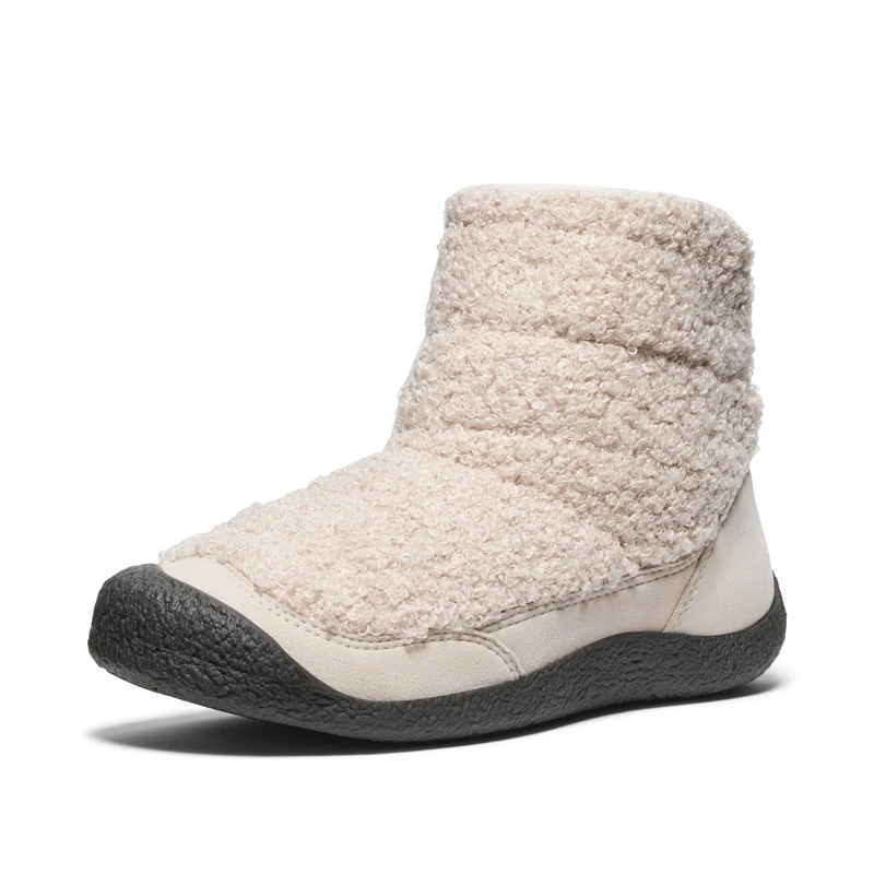 KEEN Women's Howser Fold Down Warm Indoor Outdoor Comfortable Slipper Chukka Boots, Silver Lining/Black, 8.5