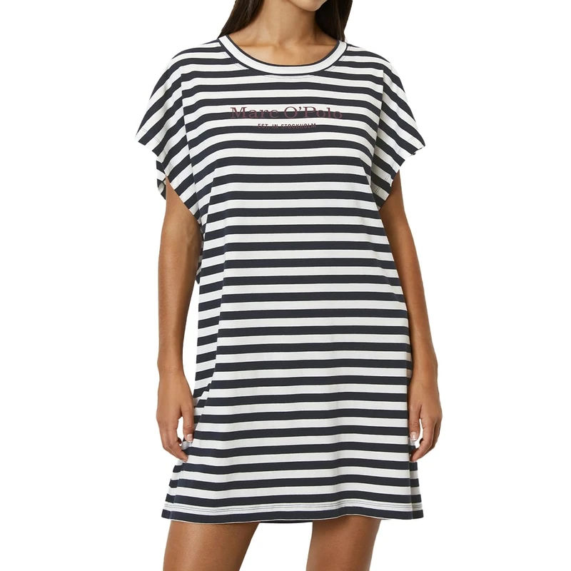 Marc O´Polo Women's Mix & Match Dress Night Shirt, Navy/White, S