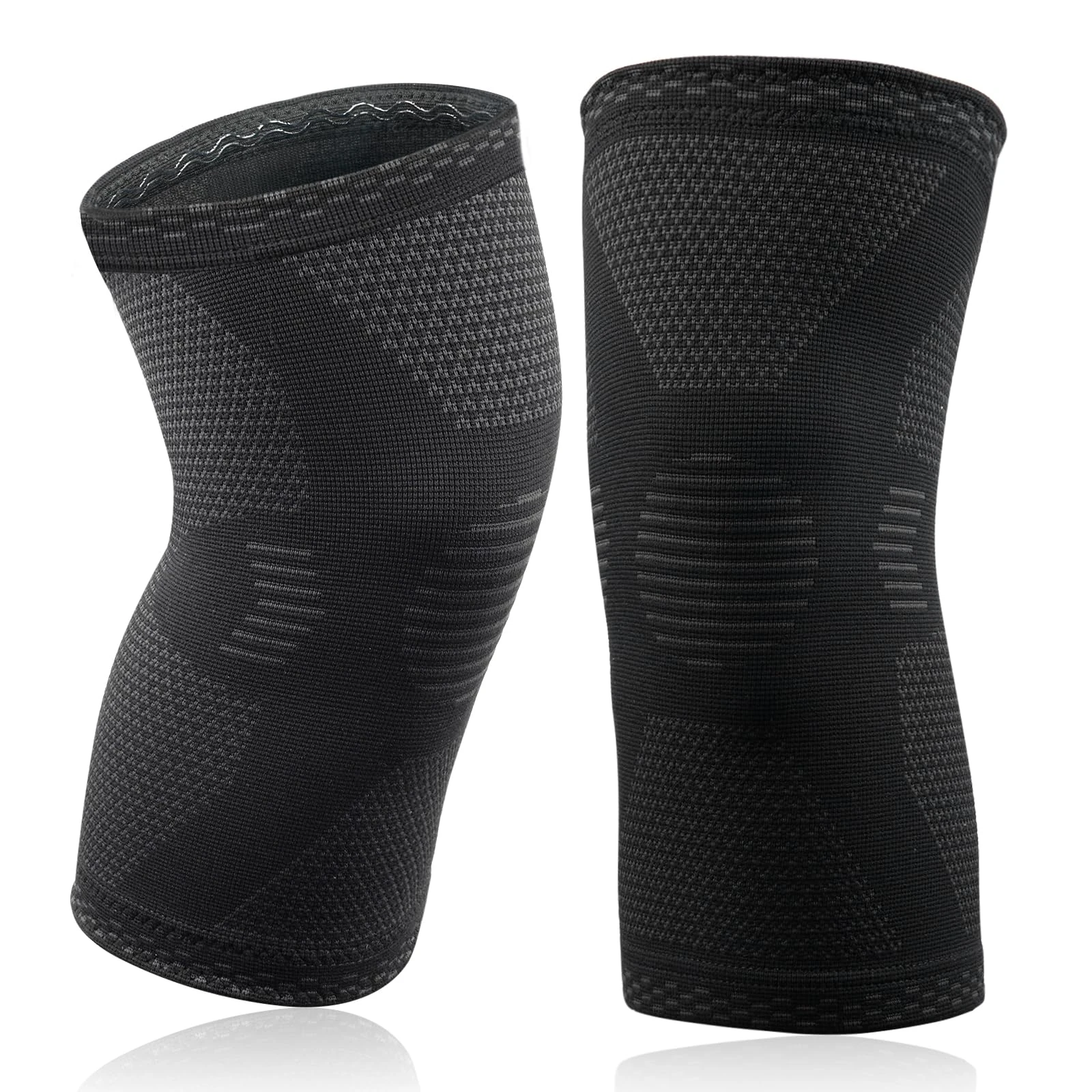 ACWOO Knee Support Brace, 2 Pack Compression Knee Sleeves for Men and Women, Knee Brace for Arthritis, Joint Pain, Ligament Injury, Meniscus Tear, ACL, MCL, Tendonitis, Running, Squats, Sports (S)