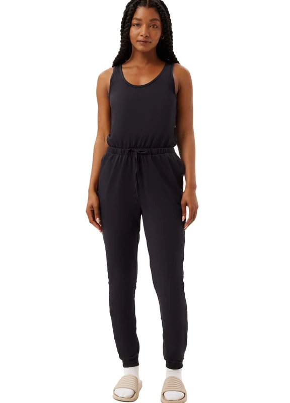 Girlfriend Collective Women's Yoga One Piece with Long Trousers Black