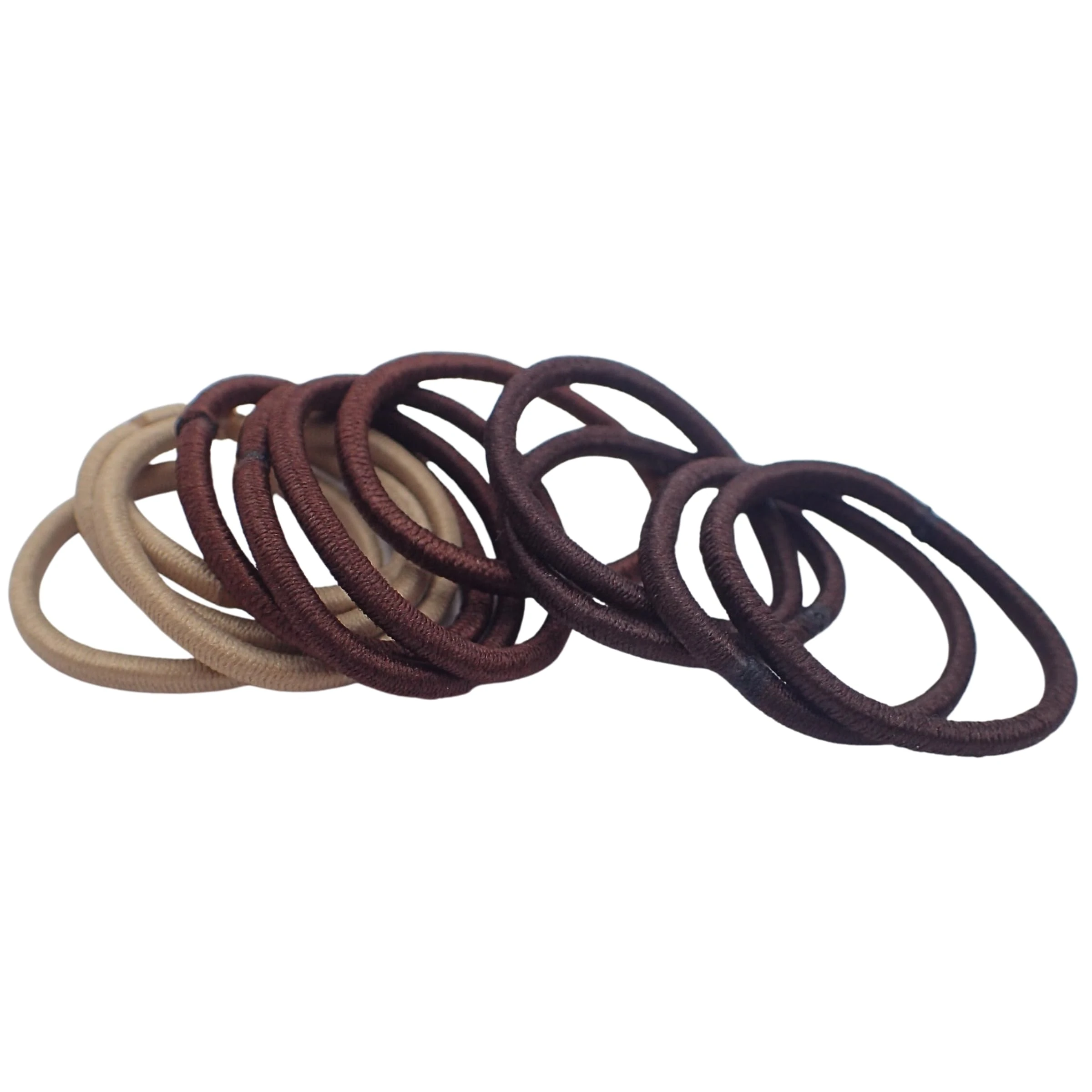 Topkids Accessories Mini Tiny Hair Ties for Adults and Kids, Small Hair Bands, Ponytail Holders, Kids Hair Bobbles, Small Hair Elastics, Girls Hair Accessories (12pc Brown Tones)