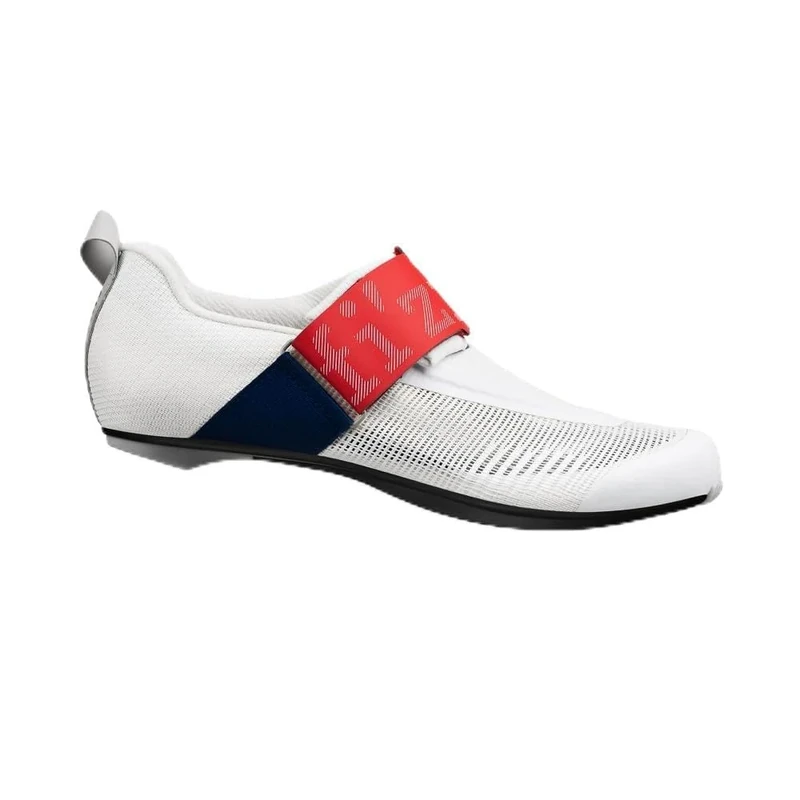Fizik Unisex Transiro Hydra Aeroweave Carbon Cycling Shoes, White/Red/Blue, 5 UK