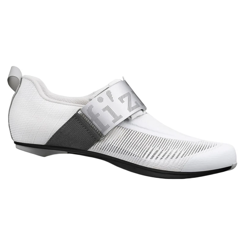 Fizik Transiro Hydra Aeroweave Carbon Triathlon Performance Cycling Shoes, EU 47, White/Silver