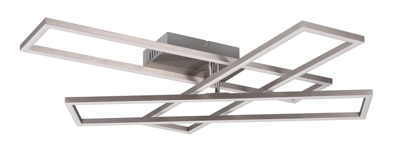 Reality Leuchten Corso R64423107 Ceiling Light, Matt Nickel Metal, 36 Watt LED Included, Remote Control