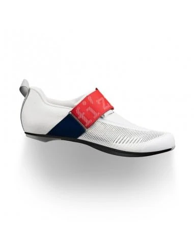 Fizik Unisex Transiro Hydra Aeroweave Carbon Cycling Shoes, White/Red/Blue, 7.5 UK