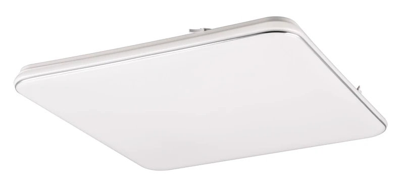 Reality Leuchten Blanca R64144201 LED Ceiling Light, Matt White Plastic/Chrome, with 46 Watt LED, Dimmable