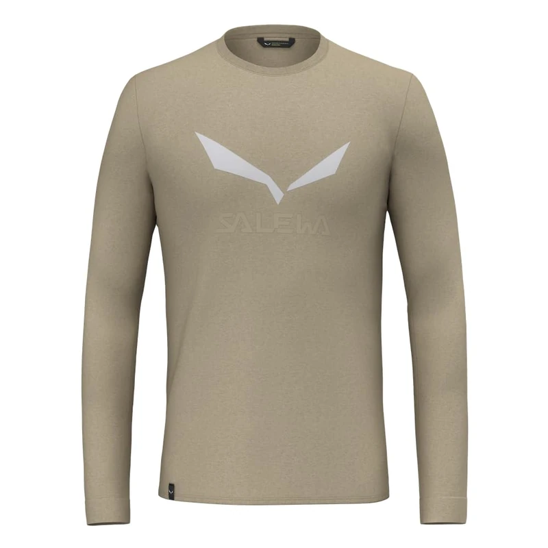 Salewa Solidlogo Dry Long Sleeve Tee Men, Brown, M - Image 1