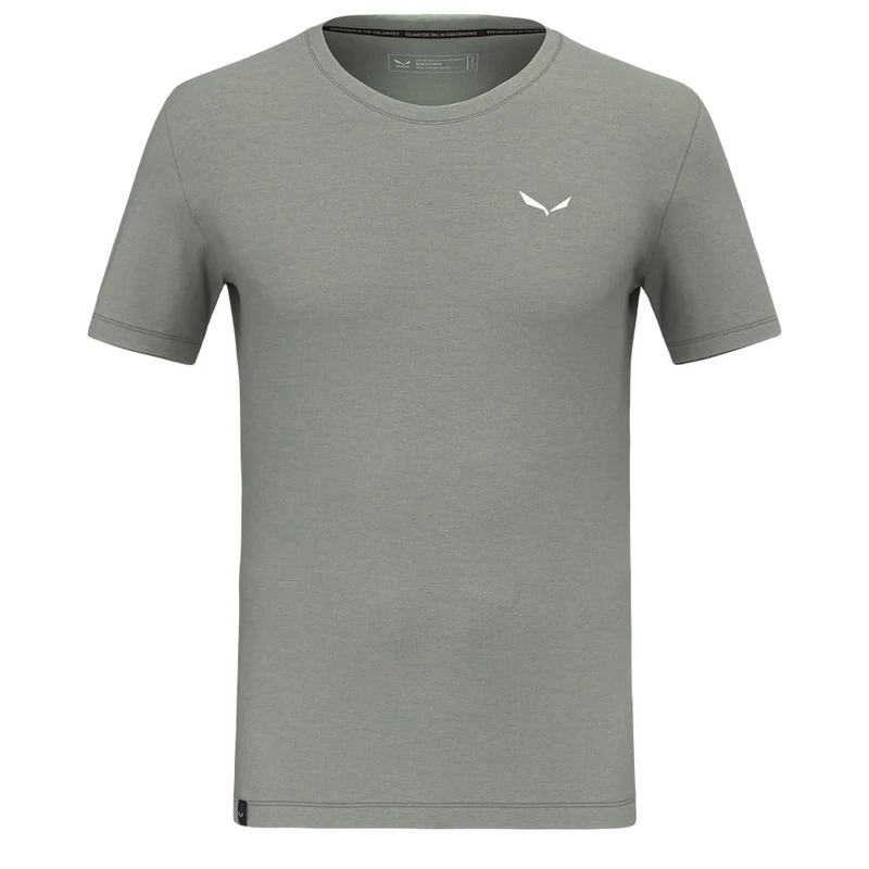 Salewa Eagle Minilogo Merino T-Shirt Men, Grey, XL