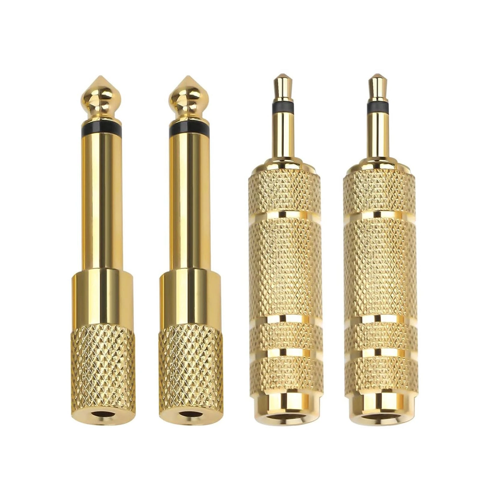 4 Pack Headphone Adapter Jack, Headphone Jack Adapter 6.35mm Male 1/4 Inch To 3.5mm Female 1/8 Inch Audio Adapter Audio Plug Adapter Audio Jack Plug Adaptor Converter.