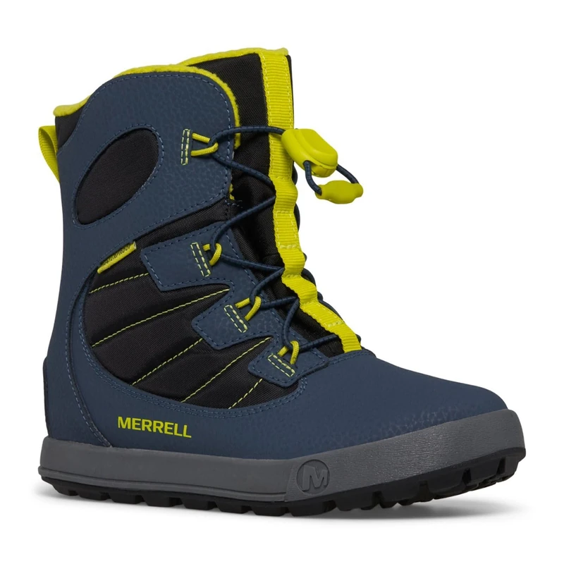 Merrell Snow Bank 4.0 Wtrpf Kid's,Navy/Lime 12 UK