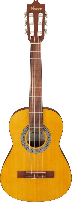 Ibanez GA1-OAM Open Pore Amber ½-Size Classical Acoustic Guitar – Laminated Spruce Top, Laminated Meranti Back & Sides, Nandu Fingerboard, 18 Frets, 43mm Nut width
