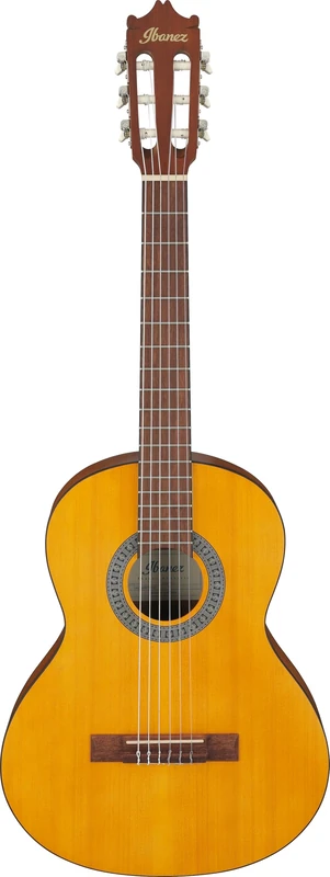 Ibanez GA2-OAM Open Pore Amber ¾-Size Classical Acoustic Guitar – Laminated Spruce Top, Meranti Body, Nandu Fingerboard, 18 Frets, Chrome Classical Tuners