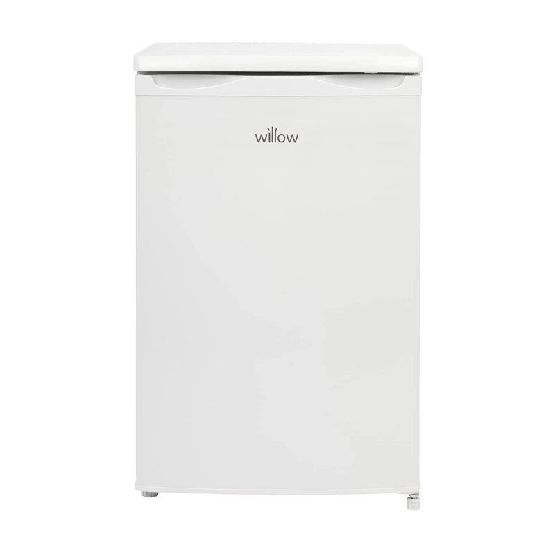 Willow WUC55LW 121L Small Fridge with Interior LED Light, Reversible Door, Under Counter Fridge, Adjustable Thermostat, Low Noise - White
