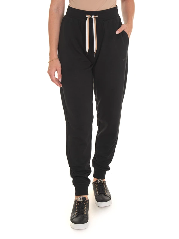 BOSS Women's CP Stripe_Pants Cuff Loungewear, Black1, XS