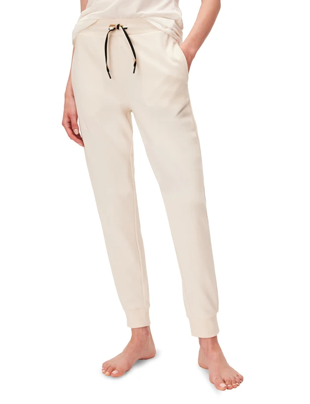 BOSS Women's CP Stripe_Pants Cuff Loungewear, Open White118, M
