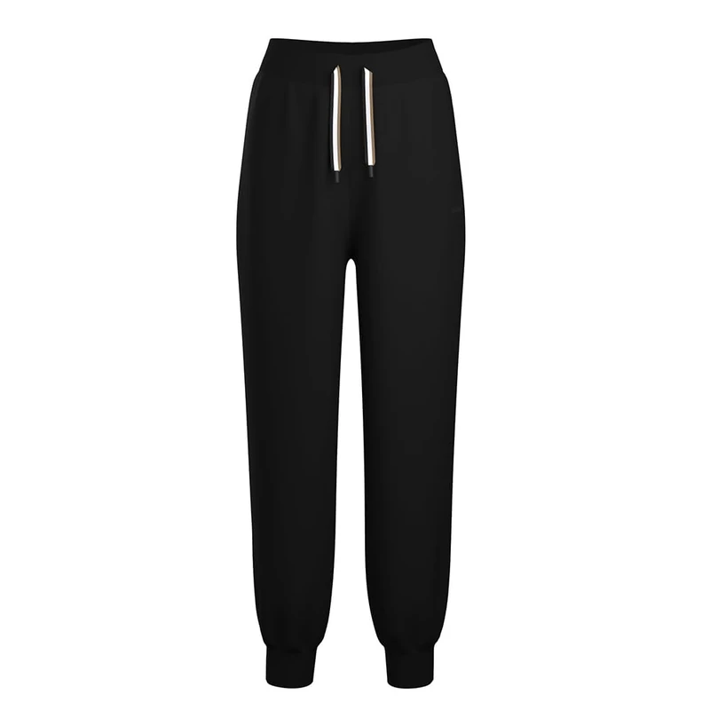 BOSS Women's CP Stripe_Pants Cuff Loungewear, Black1, L