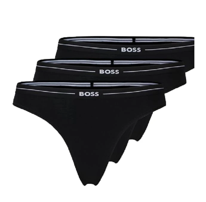 BOSS Women's 3P THONG String, Black1,