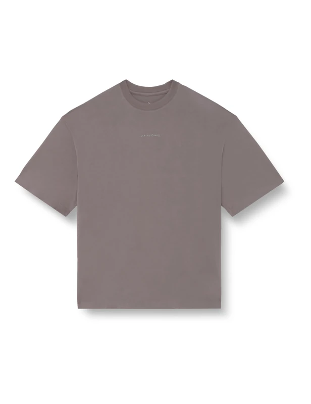 Armani Exchange Men's Central Text On Front and Back Oversized Fit Tee T-Shirt, Eiffel Tower, S