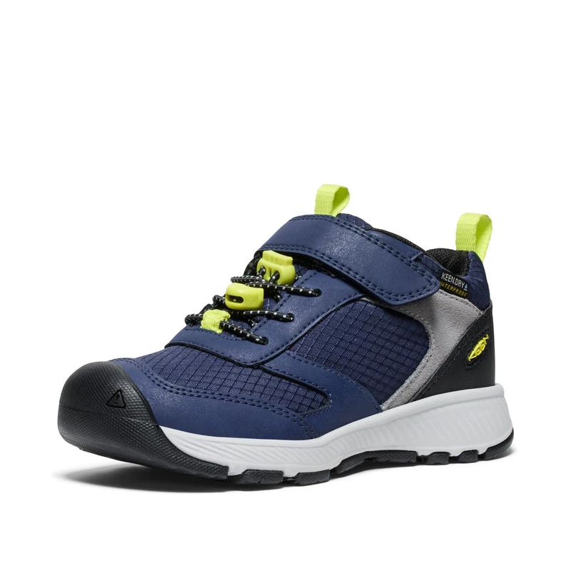 KEEN Unisex-Child Skua Durable Easy On Comfortable Waterproof Sneakers, Naval Academy/Evening Primrose, 1