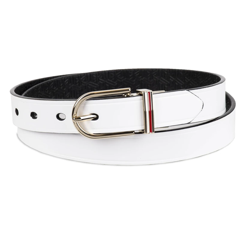 Tommy Hilfiger Women's Reversible Belt, White/Black, XL - Image 1
