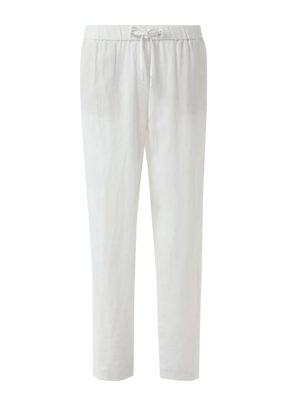 comma Women's 2147713 Pants, White 0100, 8