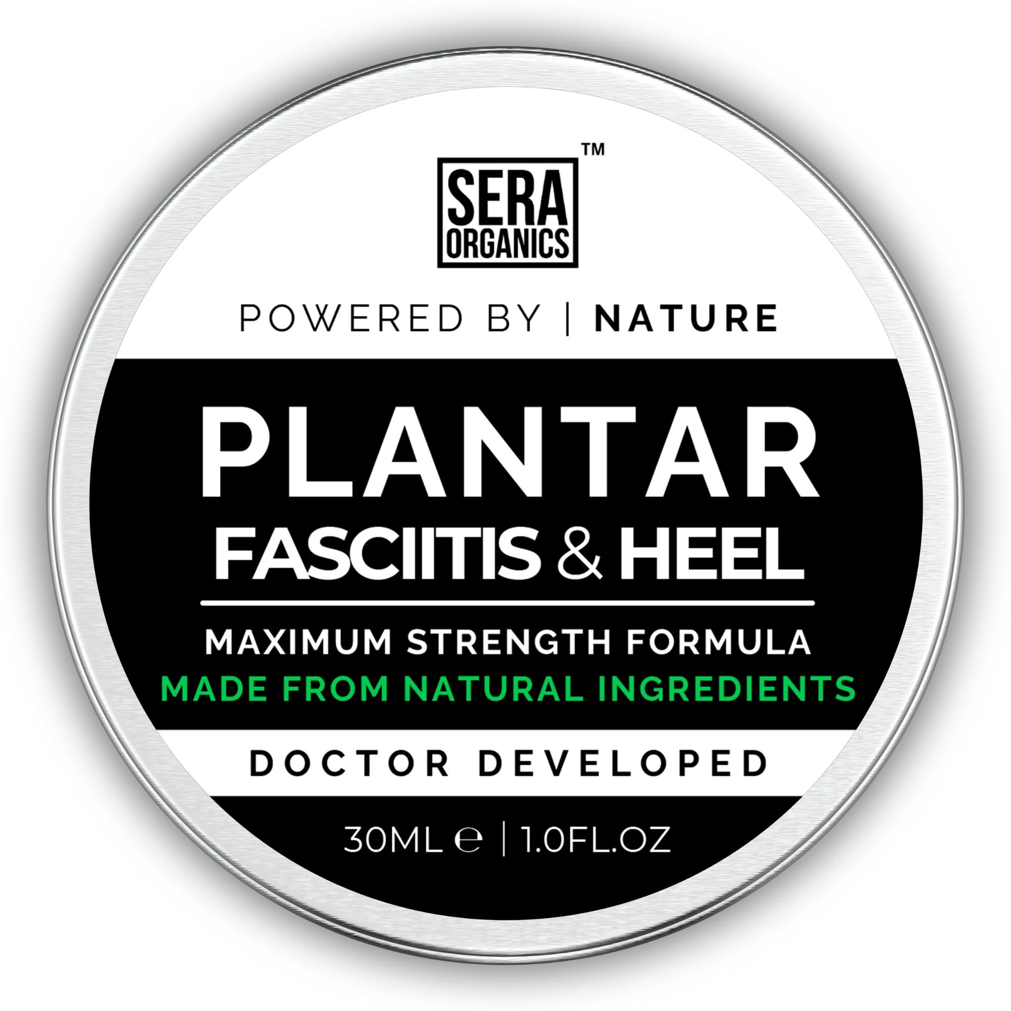 Plantar Fasciitis Relief & Heel Treatment | Maximum Strength Soothing Cream for Feet & Heel All-Natural Formula, Effective Soothing Plantar Fasciitis Relief - Made In the UK (30g) By Sera Organics