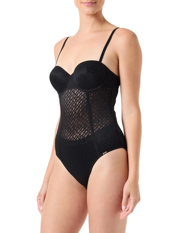 BOSS BODYSUT B LACE Bodysuit, Black1, XXL