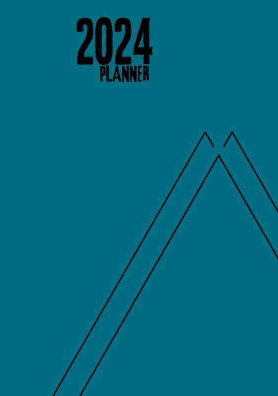 2024 Luxurious Minimalist Triangle-Adorned Daily Planner with Calendar - Image 1
