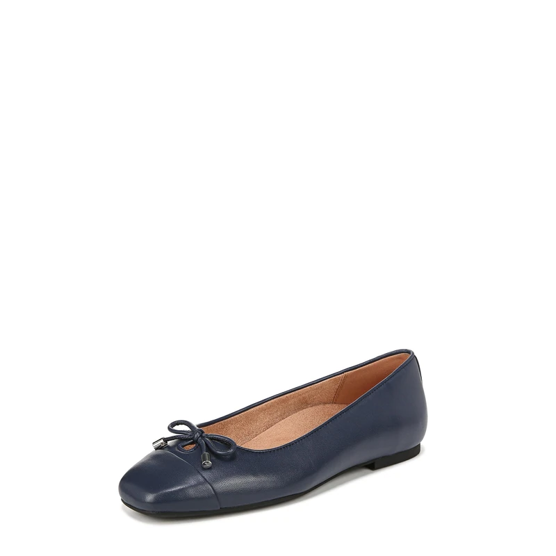 Vionic Women's Klara Ballet Flat, Navy Nappa Leather, 5.5 UK