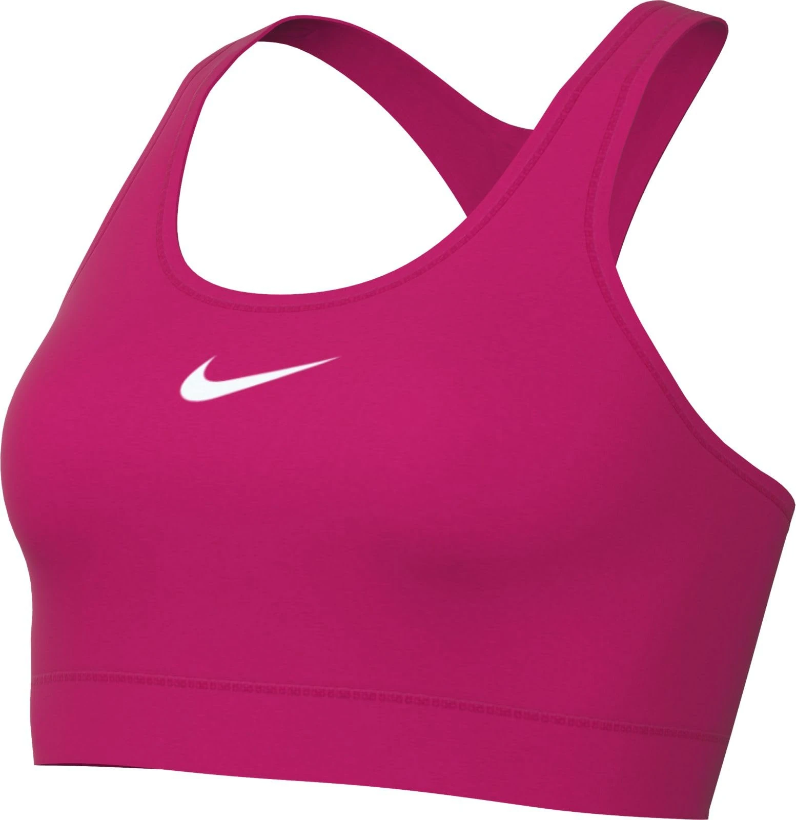 NIKE Women's W Nk Swsh Med SPT Bra Sports, Fireberry/White, XS