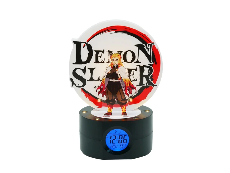 TEKNOFUN - Official License Demon Slayer Official License Demon Slayer - RENGOKU 20 cm Light-up Alarm Clock - Works with 3 x AAA/USB Cable (Included) - 811753