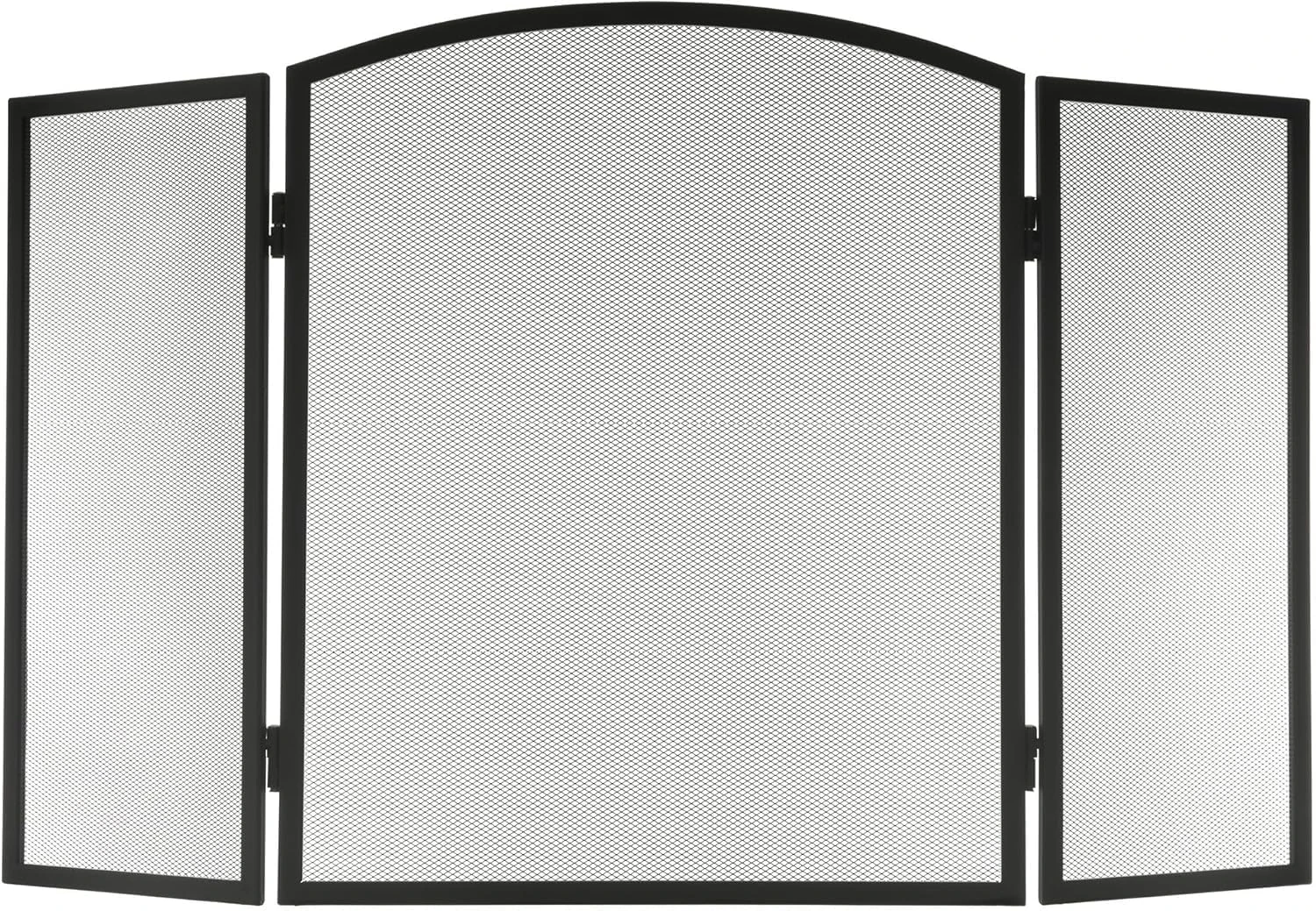 Unibos | Fire Guard Screen Panel Standing Gate - Steel Decorative Mesh Screen, Flame Guard for Coal & Wood Fire, Folding Fireplace Cover | Perfect for Outdoor & Indoor (W96cm x H60cm)