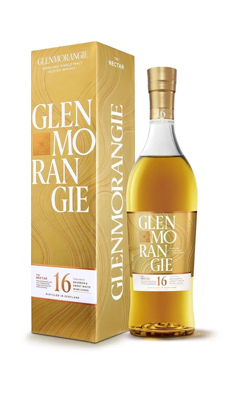 Glenmorangie The Nectar 16 Year Old Whisky, Aged in Bourbon & Sweet White Wine Casks, Gift Box, 70cl