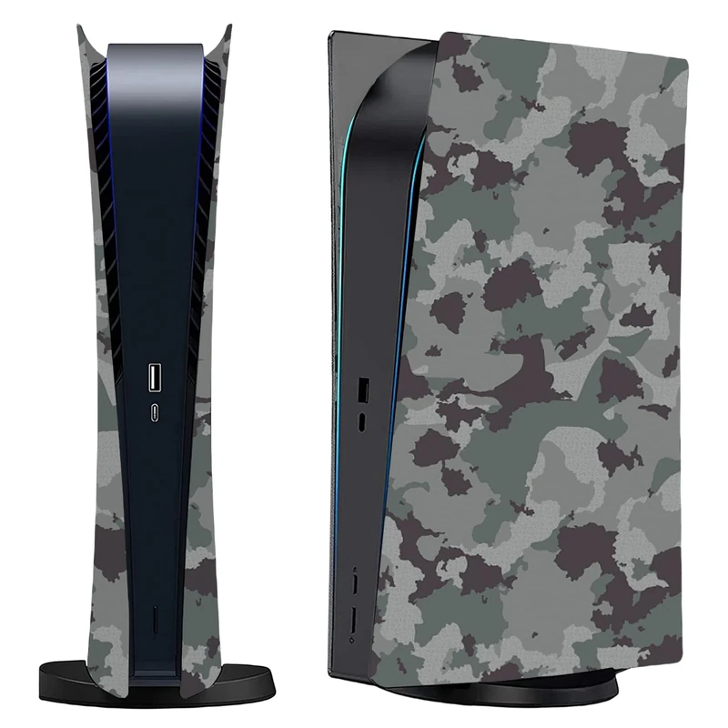 Digital Edition Face Plates Cover Skins Shell Panels for PS5 Console, Accessories for Playstation 5 Protective Shell Replacement Faceplate (Camouflage)