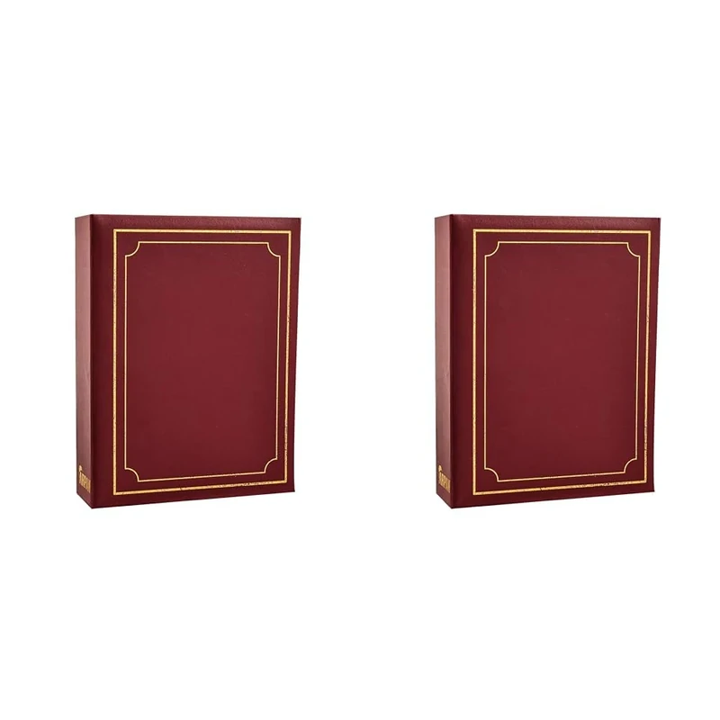 Arpan 6x4 Plain Photo Album with 200 Pockets (Burgundy) (Pack of 2)