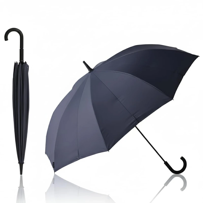 MARNA Shupatto Parasol L 62 cm Navy Blue Black, Black - Image 1