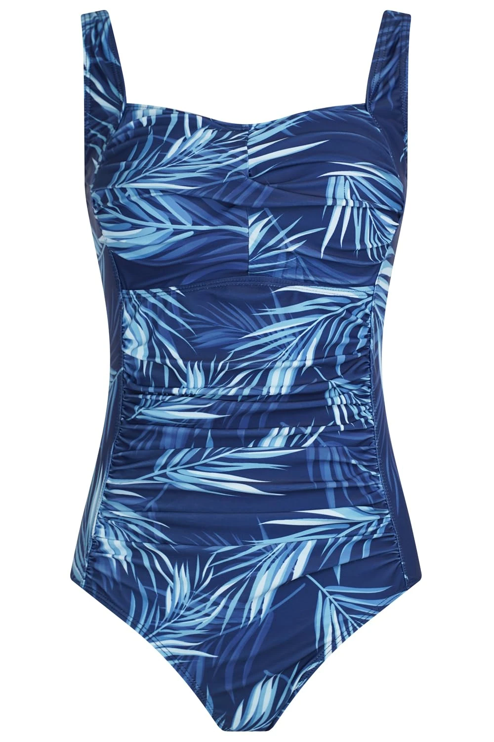 Aidotop Womens One Piece Swimsuit Tummy Control Swimwear with Retro Ruched Monokini Bathing Suits（12Navy Blue,L）