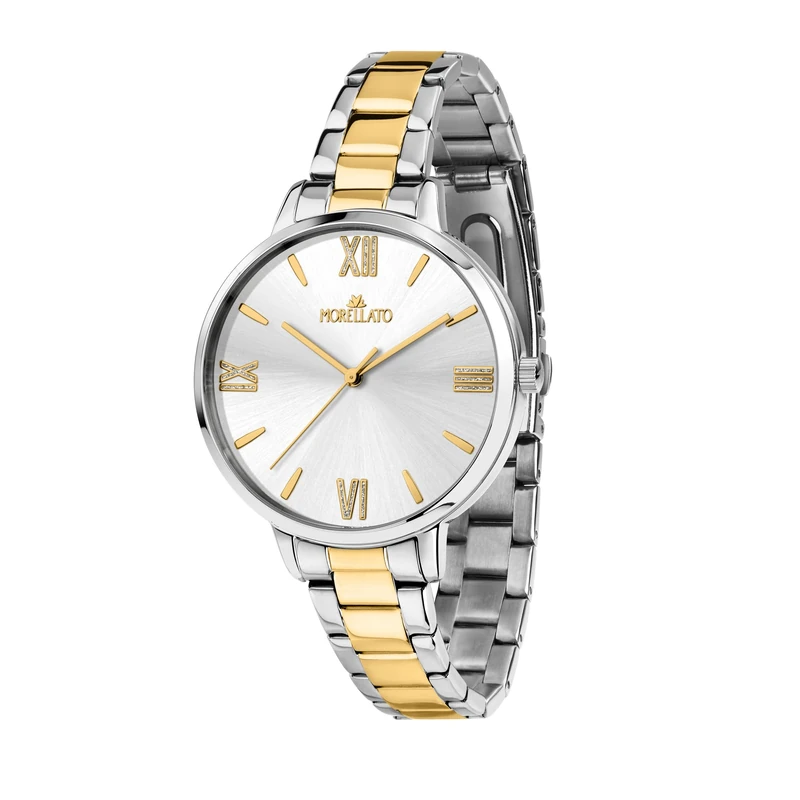 Morellato Women's Analogue Quartz Watch with Stainless Steel Strap 8056783048014, Gold,Steel