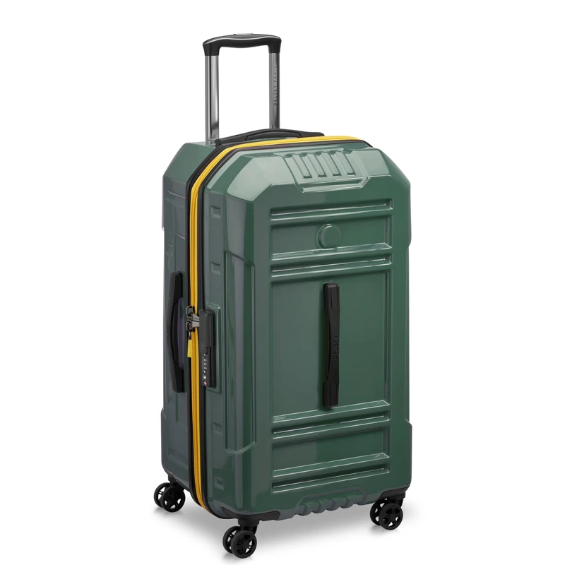DELSEY PARIS Rempart Hardside Expandable Luggage with Spinner Wheels, Army Green, Checked Medium Trunk 26 Inch, Rempart Hardside Expandable Luggage with Spinner Wheels