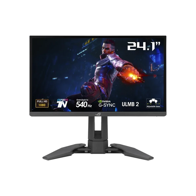 ASUS ROG Swift Pro PG248QP NVIDIA G SYNC esports gaming monitor 24.1 inch FHD, 540 Hz (OC), Esports TN panel, NVIDIA Reflex Analyzer, ULMB 2, adjustable base, ESS codec, DisplayHDR 400