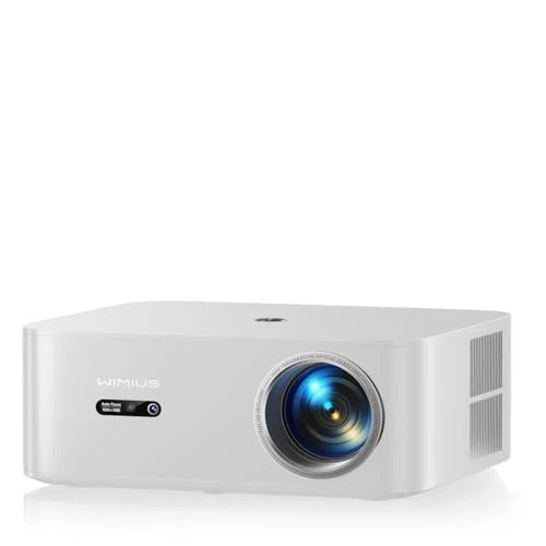 1200 ANSI/Google TV/Netflix Disney+ Licensed 4k Projector for Bedroom Full HD 1080P 4K Support, Google Voice Control, Auto Focus/Keystone, WiFi 6&Bluetooth Smart Portable Projector (White)