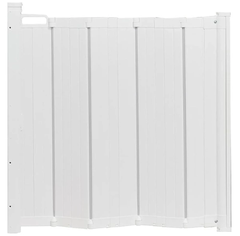 Bettacare Automatic Folding Retractable Dog Gate, 55cm - 89cm, White, Folding Stair Gate for Pets, Retractable Dog Safety Gate