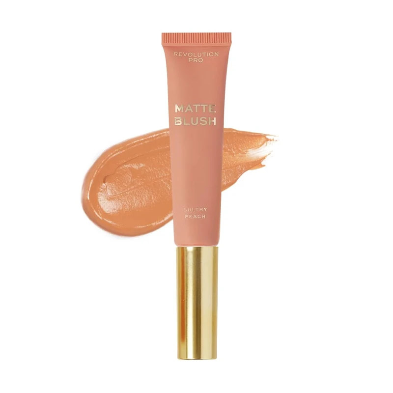Revolution Pro-Iconic Matte Cream Blush- Wand Sultry Peach| Lightweight formula |Buildable & Blendable |Soft-focus matte effect |Easy-to-use wand applicator | 15ml