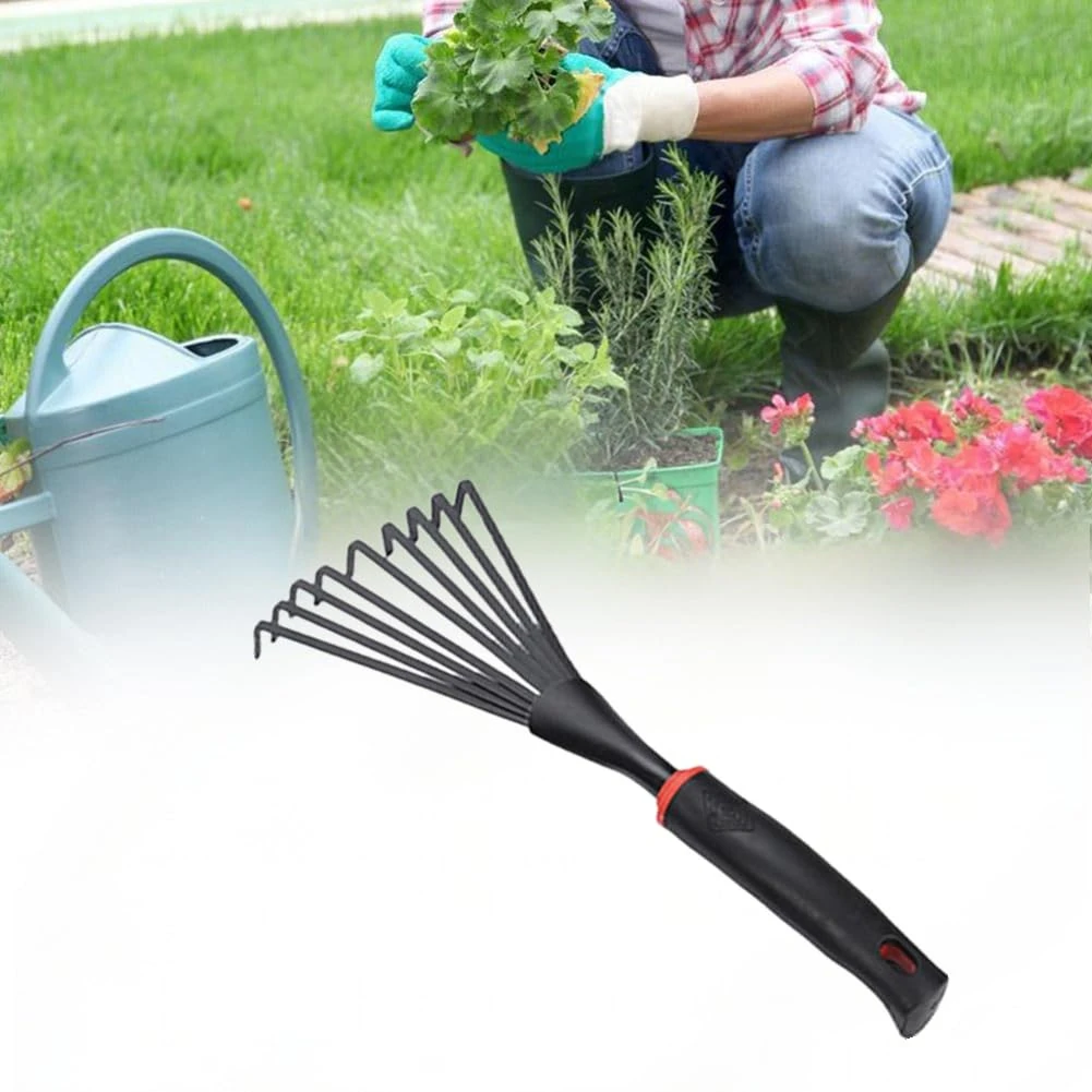 Small Garden Rake,garden Hand Shrub Rake, Fan Leaf Rake,horse Poo Picker,professional Gardening Tool,ergonomic Grip for Comfort And Control Professional Tools