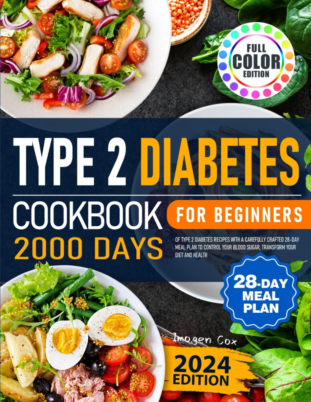 TYPE 2 Diabetes Cookbook for Beginners 2024: 2000 Days of Type 2 Diabetes Recipes with a Carefully Crafted 28-Day Meal Plan to Control Your Blood Sugar, Transform Your Diet and Health
